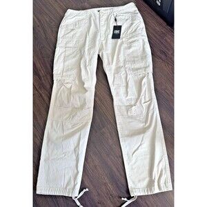 Frye Men's 100 % Cotton Essential Six-Pocket Cargo Pants Off White 34x32